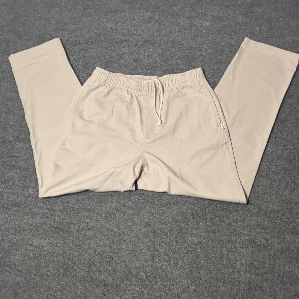 Birdwell Beach Britches Mens  L Tan Cotton Newport Beach Pants Drawstring Khaki